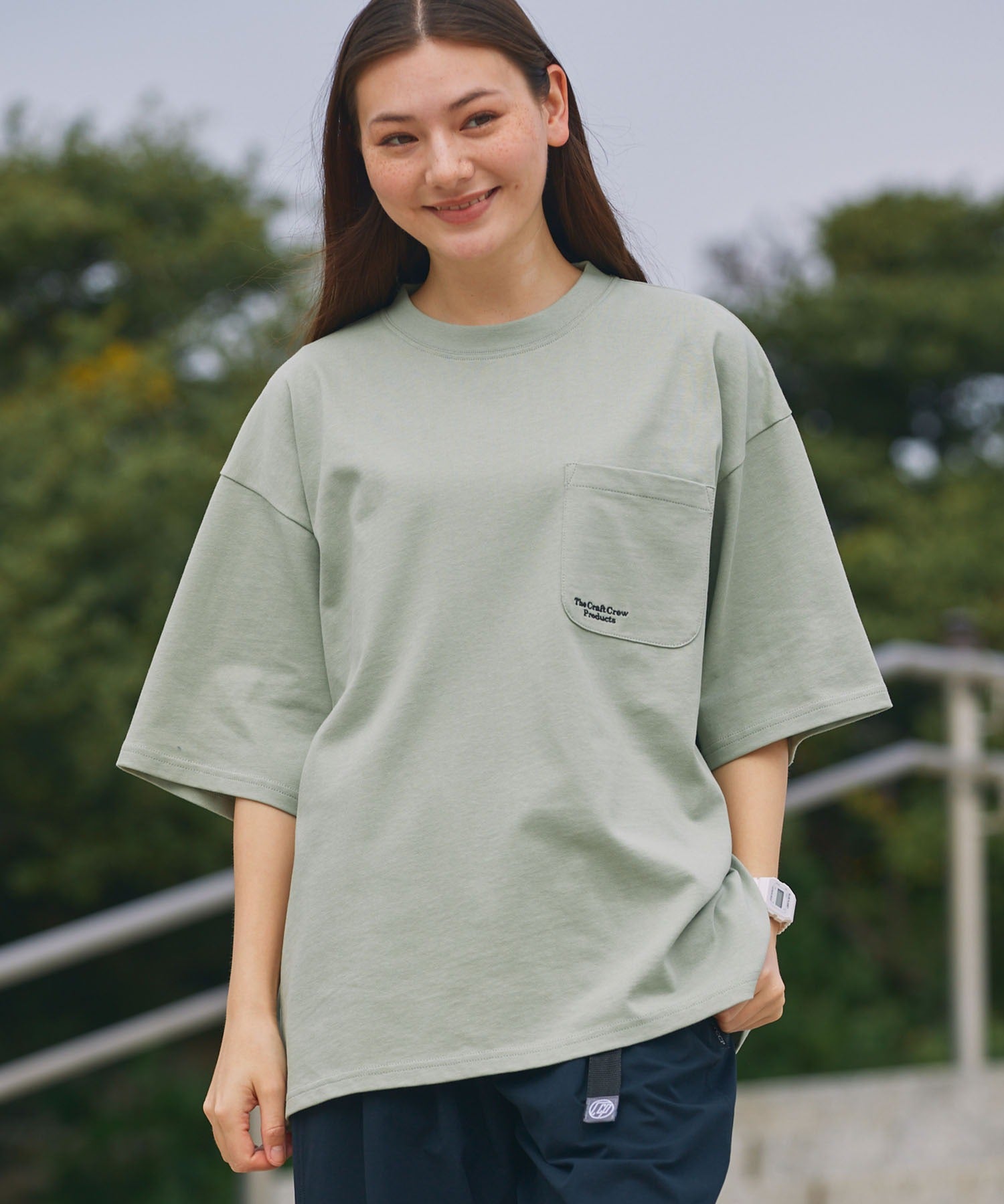 THE CRAFT CREW PRODUCTS / 抗UV防汗漬 口袋短袖T恤