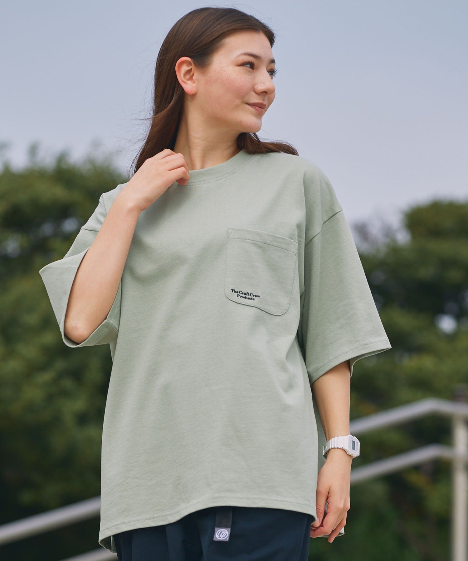 THE CRAFT CREW PRODUCTS / 抗UV防汗漬 口袋短袖T恤