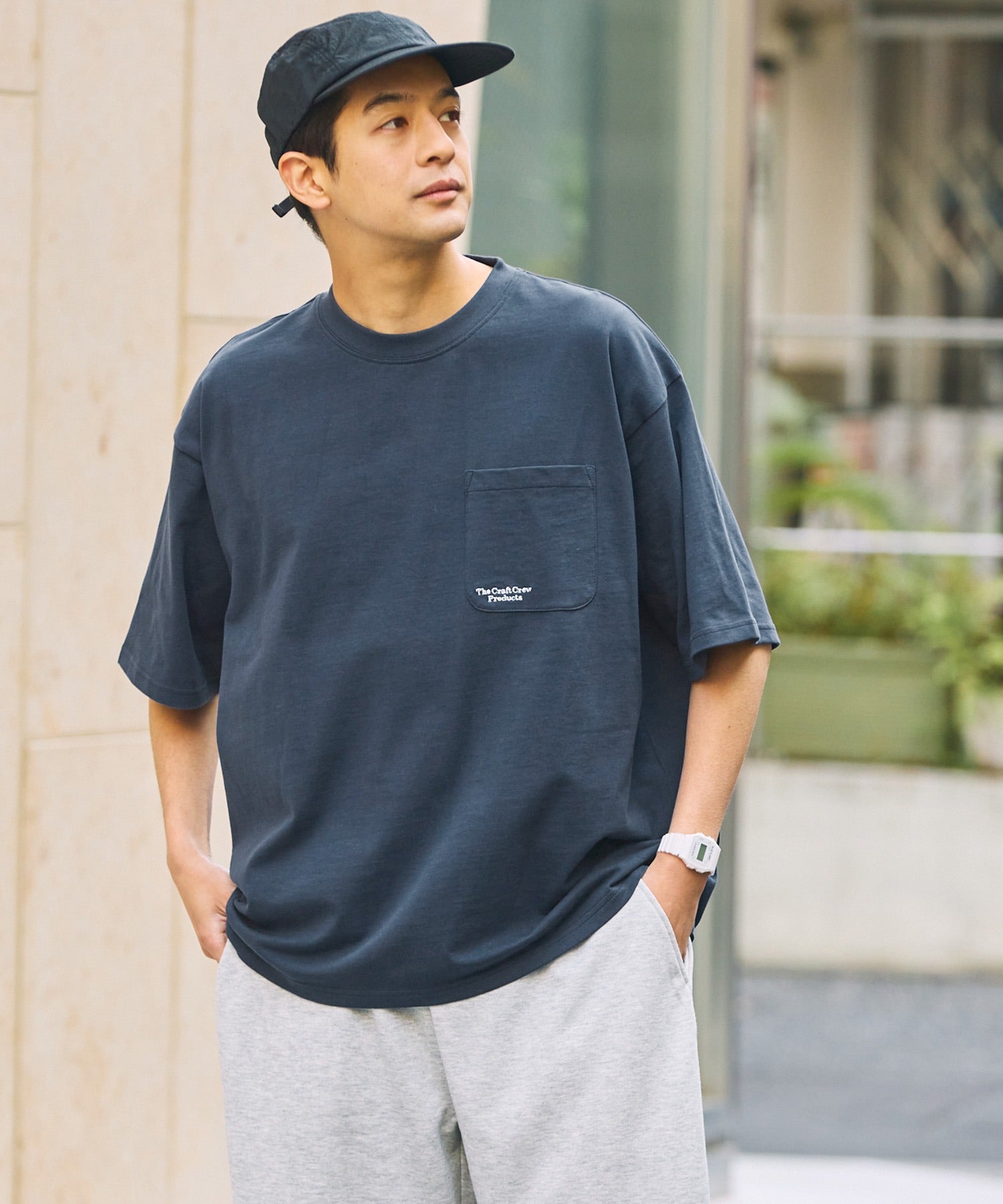 THE CRAFT CREW PRODUCTS / 抗UV防汗漬 口袋短袖T恤