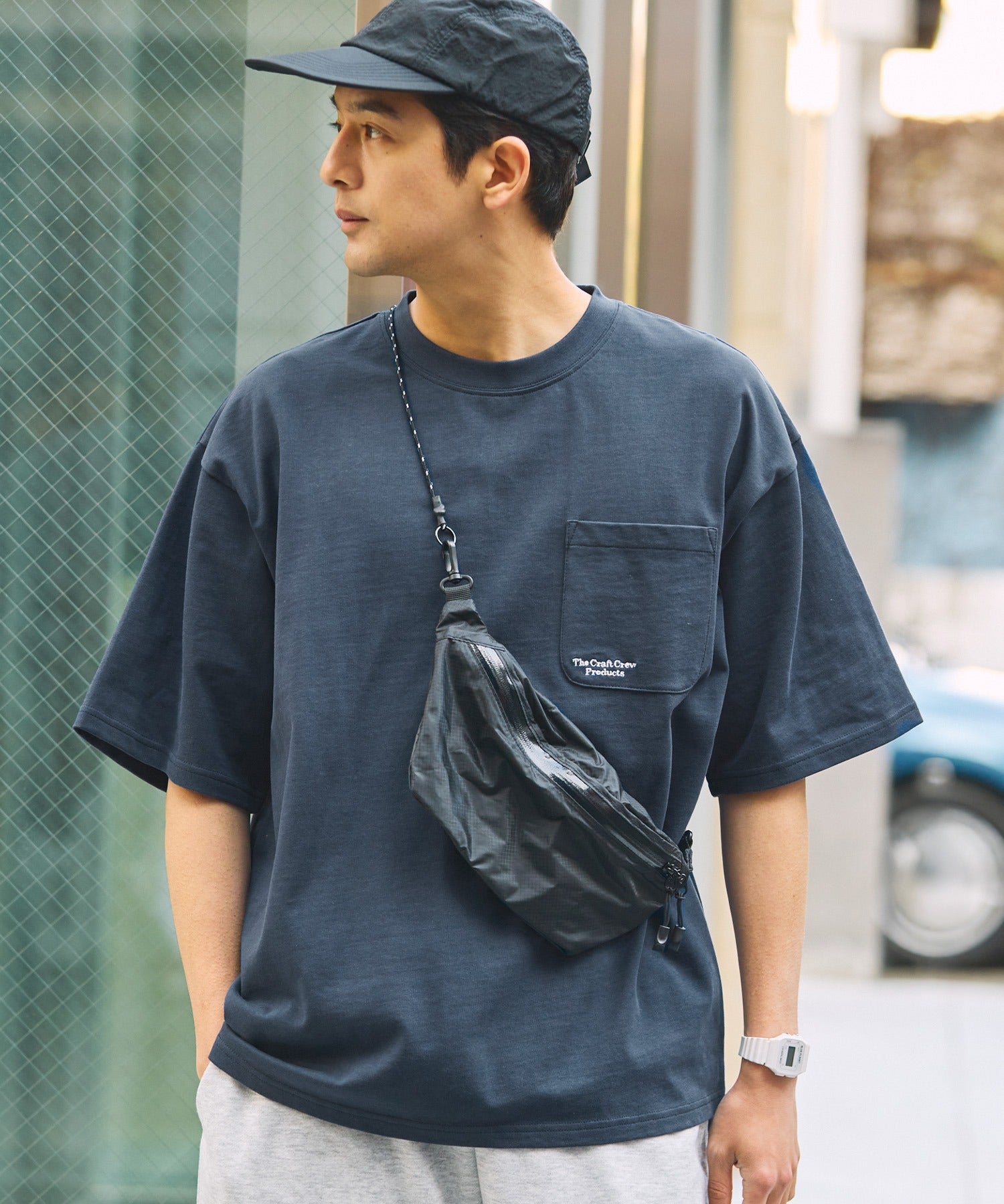THE CRAFT CREW PRODUCTS / 抗UV防汗漬 口袋短袖T恤