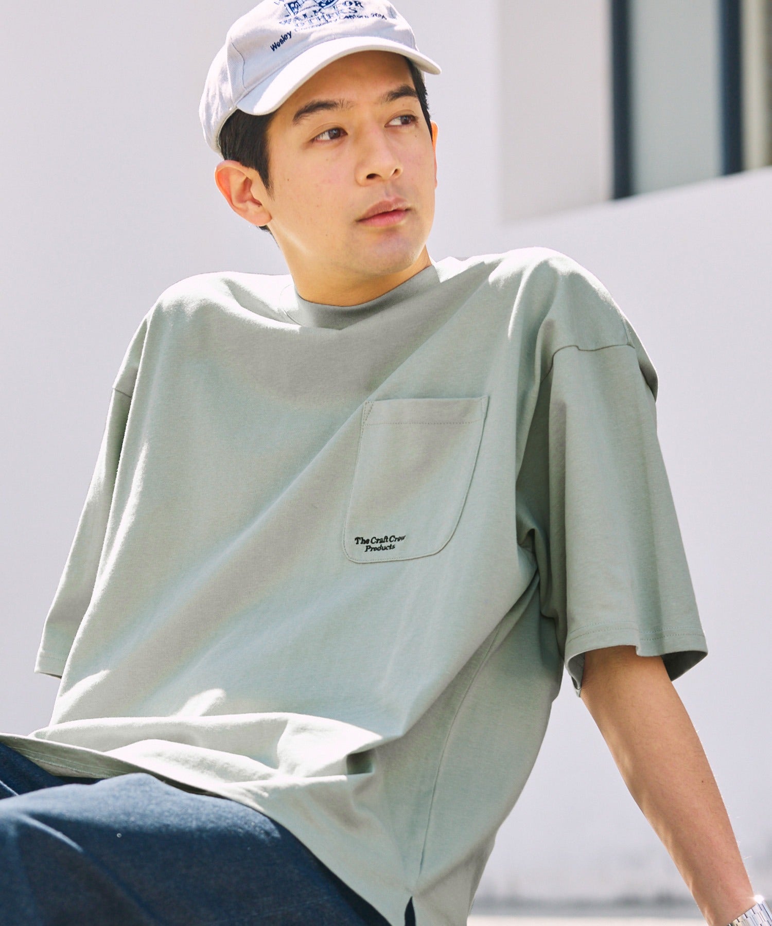 THE CRAFT CREW PRODUCTS / 抗UV防汗漬 口袋短袖T恤