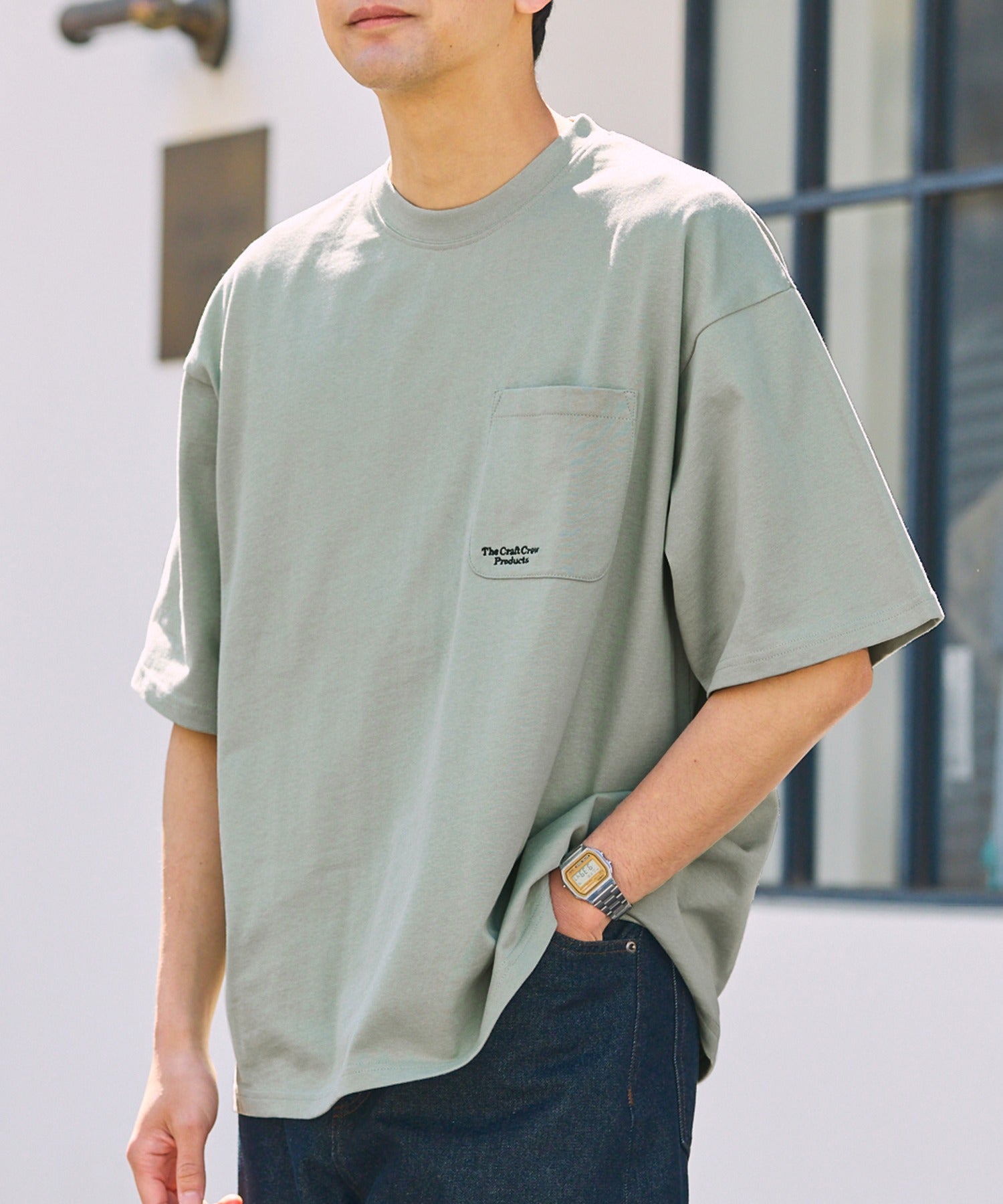 THE CRAFT CREW PRODUCTS / 抗UV防汗漬 口袋短袖T恤