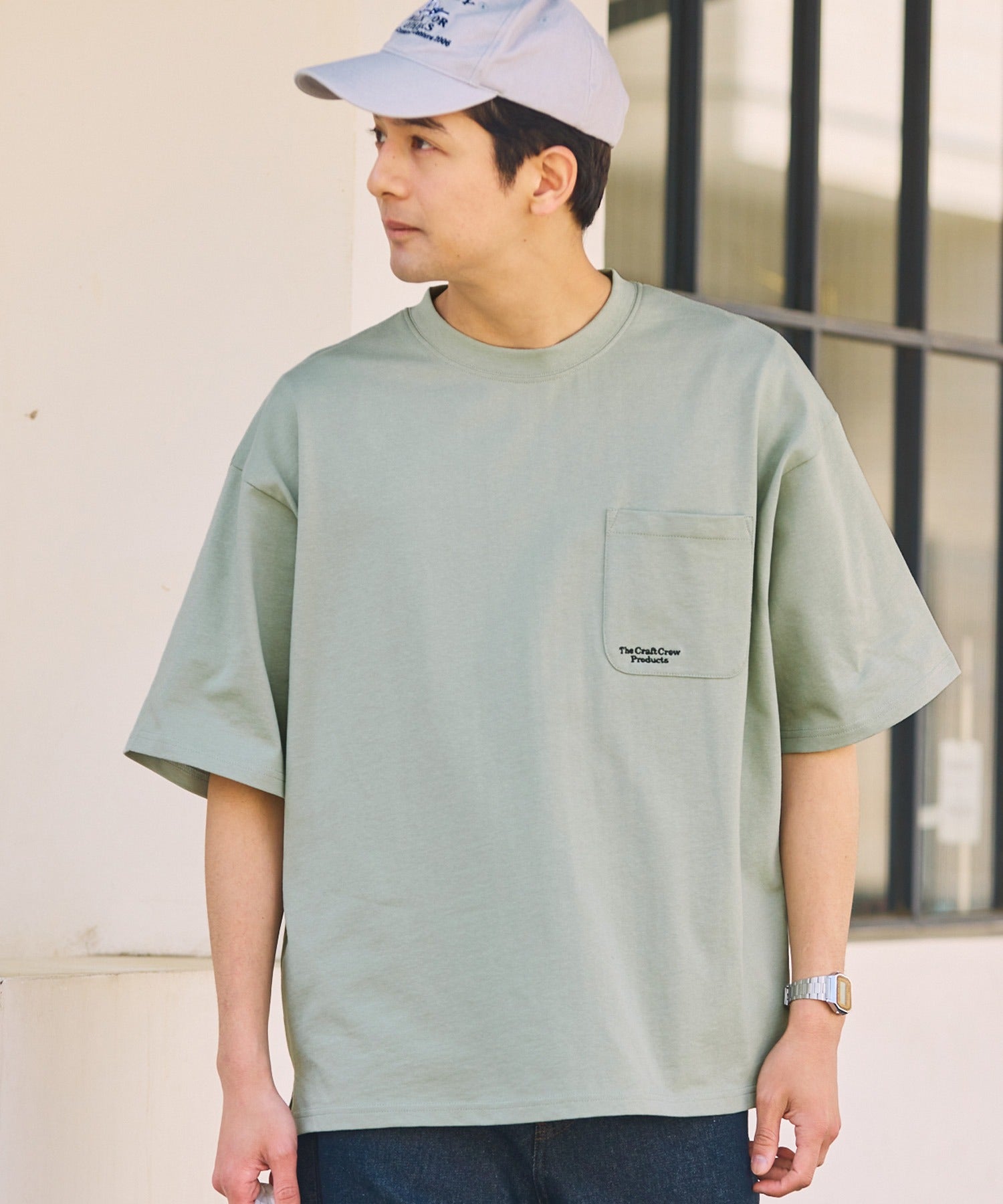 THE CRAFT CREW PRODUCTS / 抗UV防汗漬 口袋短袖T恤