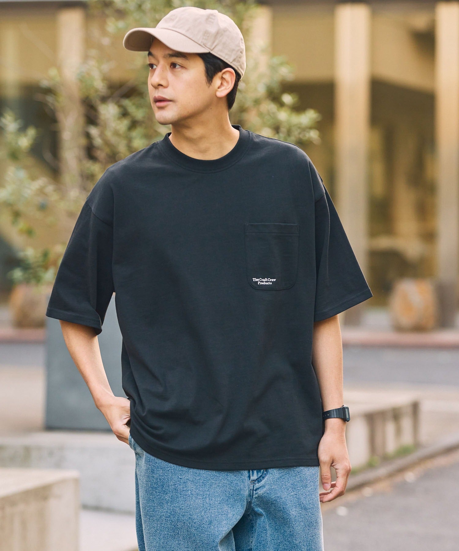 THE CRAFT CREW PRODUCTS / 抗UV防汗漬 口袋短袖T恤
