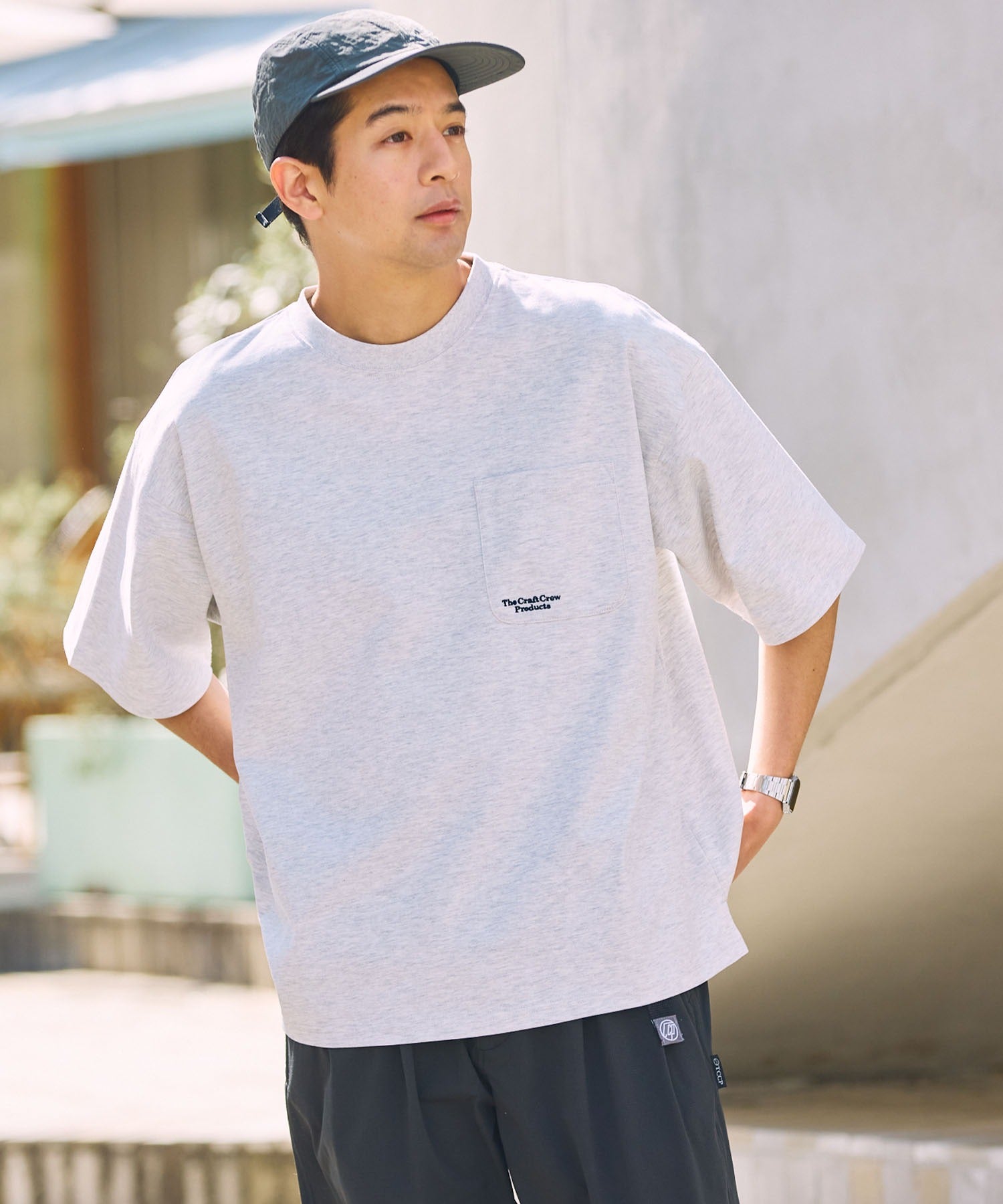 THE CRAFT CREW PRODUCTS / 抗UV防汗漬 口袋短袖T恤