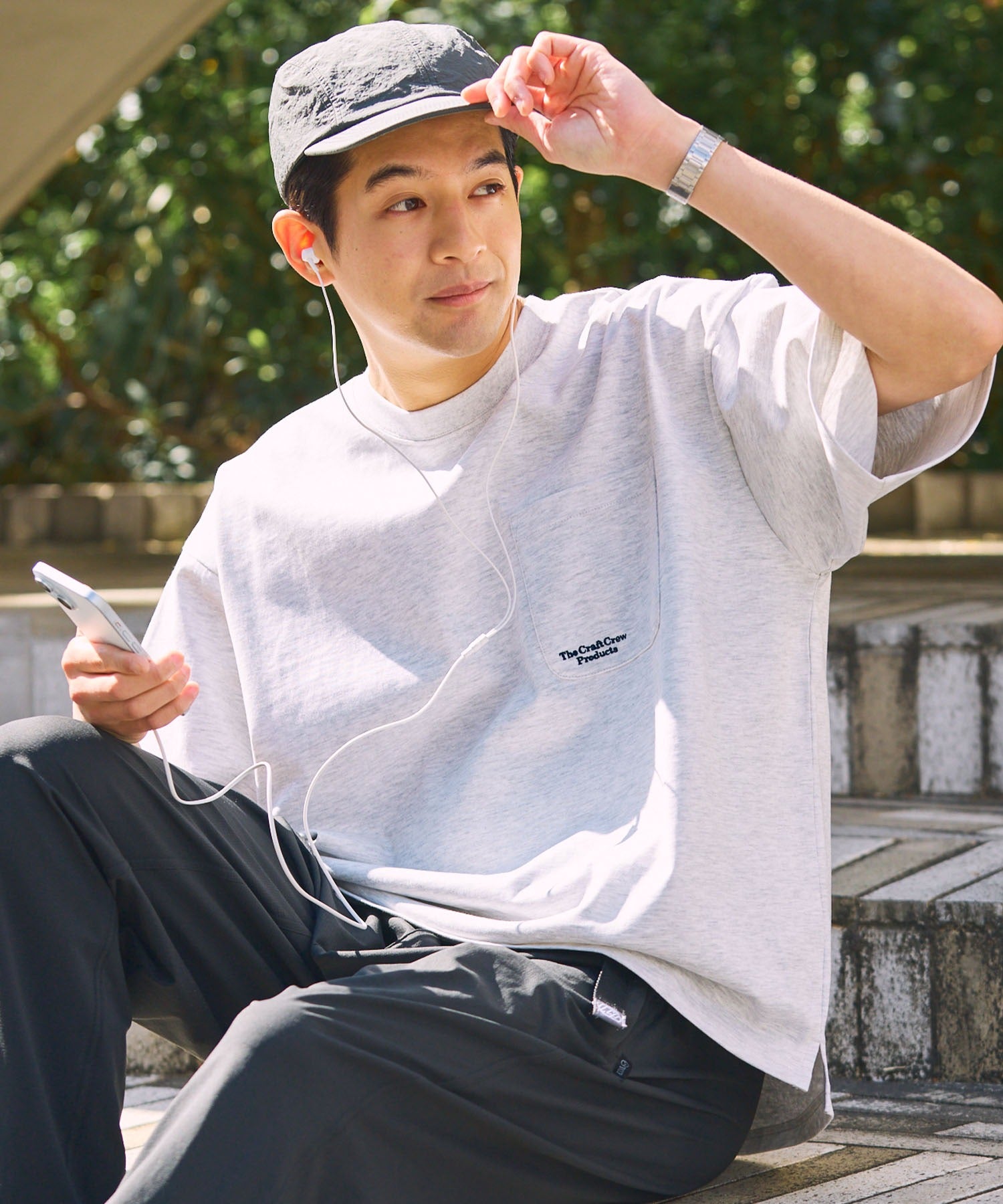 THE CRAFT CREW PRODUCTS / 抗UV防汗漬 口袋短袖T恤