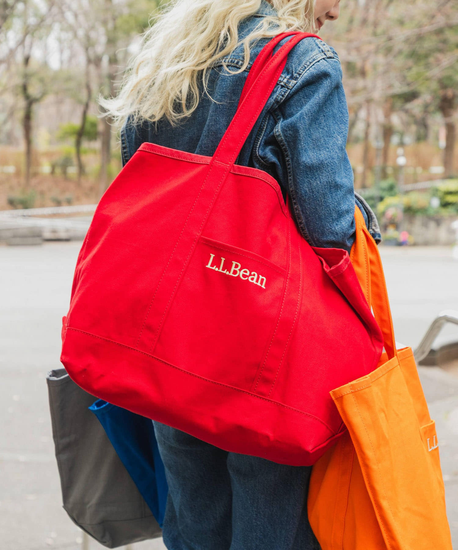 L.L.Bean×DOORS　GROCERY TOTE / 刺繡帆布托特包