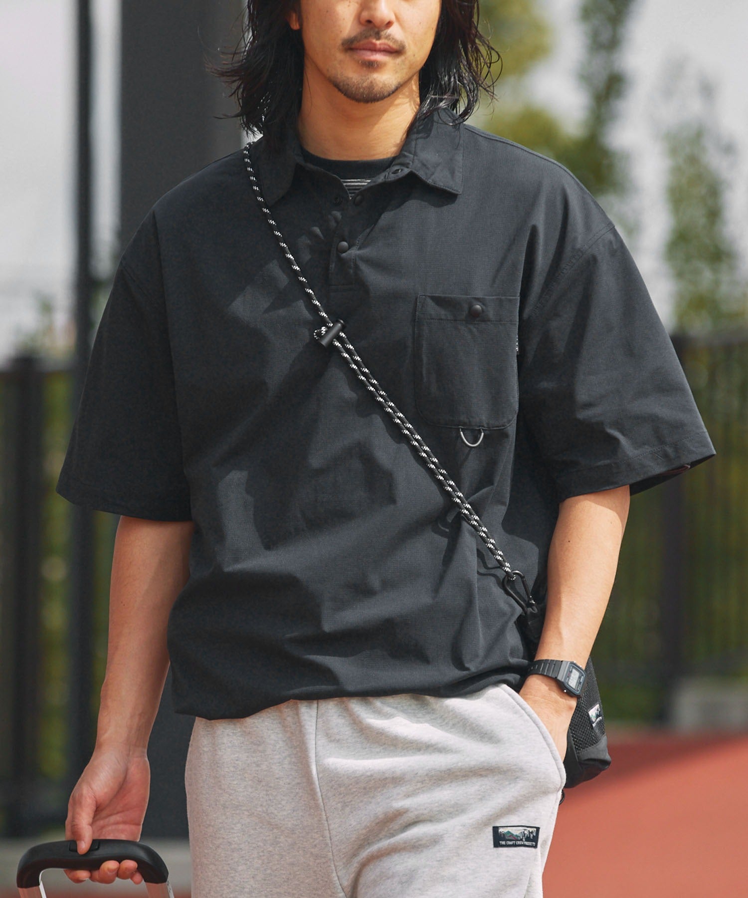 THE CRAFT CREW PRODUCTS / 抽繩口袋短袖Polo衫