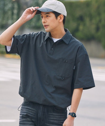 THE CRAFT CREW PRODUCTS / 抽繩口袋短袖Polo衫
