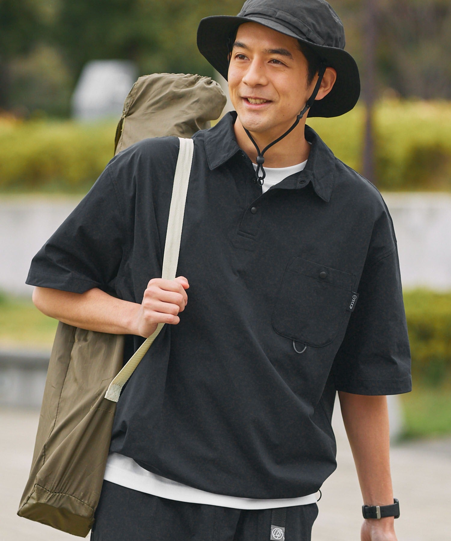 THE CRAFT CREW PRODUCTS / 抽繩口袋短袖Polo衫