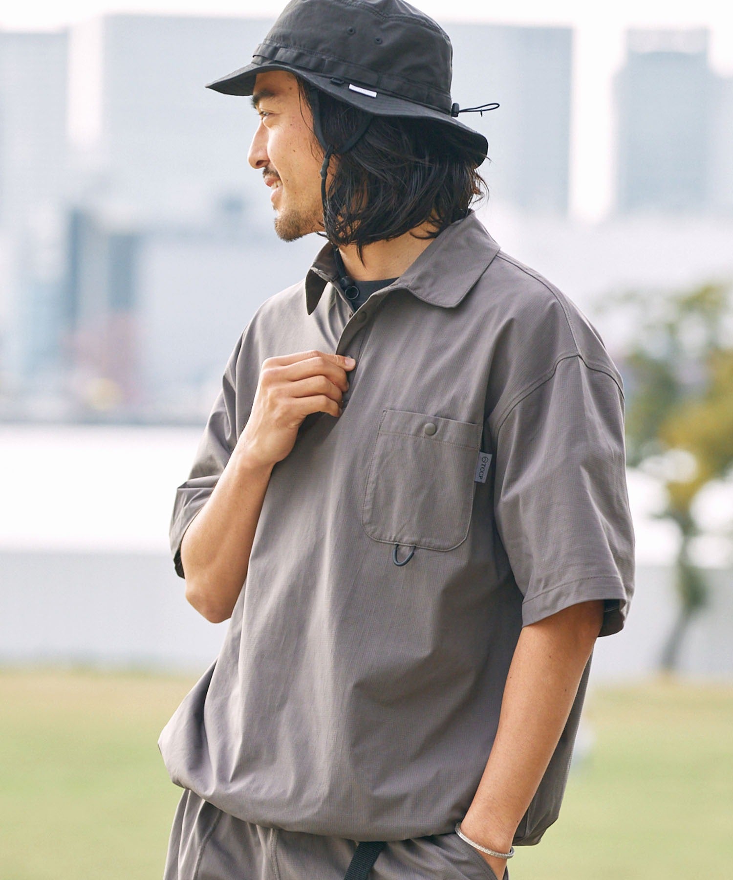 THE CRAFT CREW PRODUCTS / 抽繩口袋短袖Polo衫