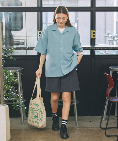 THE CRAFT CREW PRODUCTS / 乾爽機能 亞麻感開領短袖襯衫