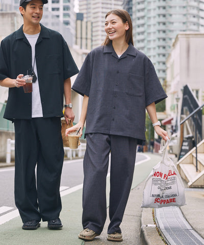 THE CRAFT CREW PRODUCTS / 乾爽機能 亞麻感開領短袖襯衫
