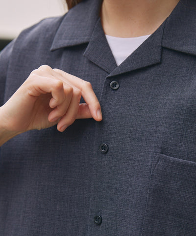 THE CRAFT CREW PRODUCTS / 乾爽機能 亞麻感開領短袖襯衫