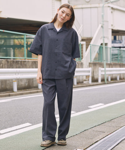 THE CRAFT CREW PRODUCTS / 乾爽機能 亞麻感開領短袖襯衫