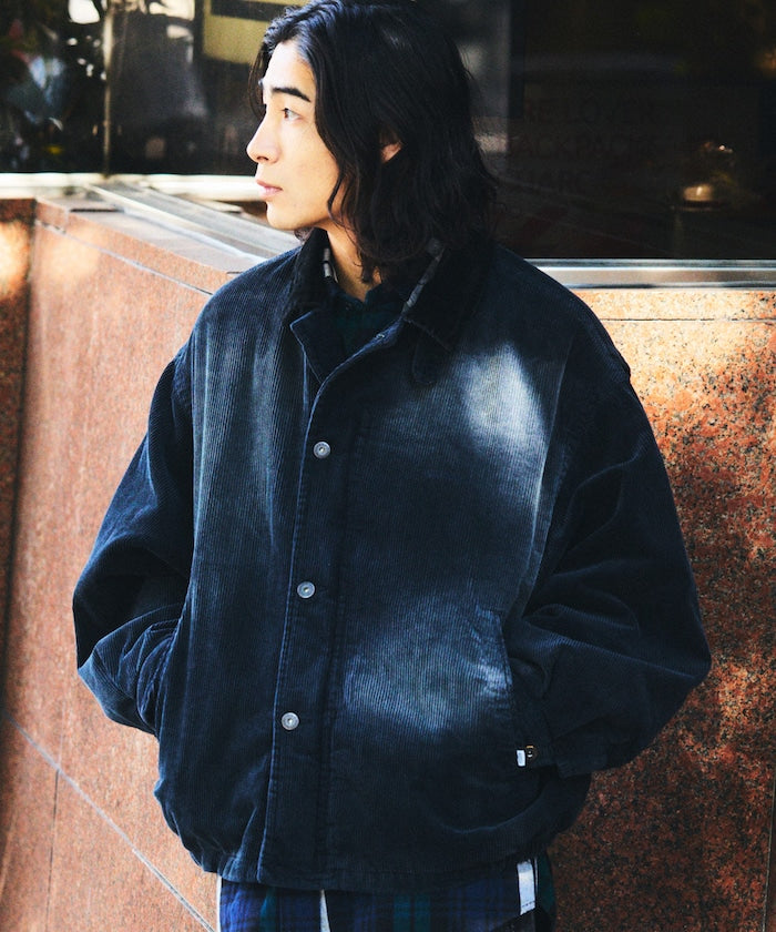 NAUTICA / 中綿漂染寬版燈芯絨短版外套