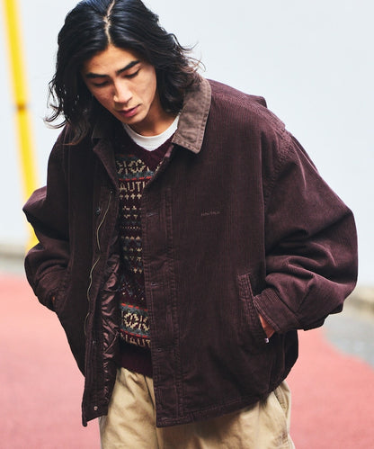 NAUTICA / 短版燈芯絨立領外套