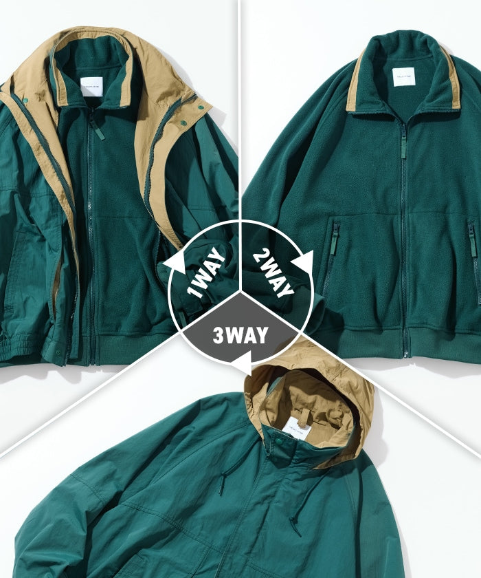 FREAK’S STORE / 3WAY 尼龍配抓絨外套