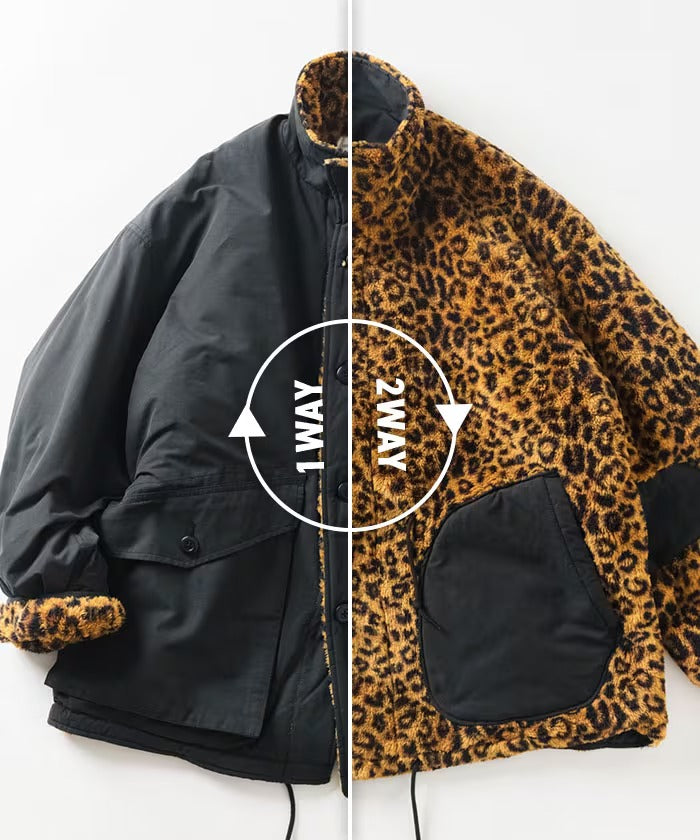 FREAK'S STORE / 雙面穿刷毛豹紋外套