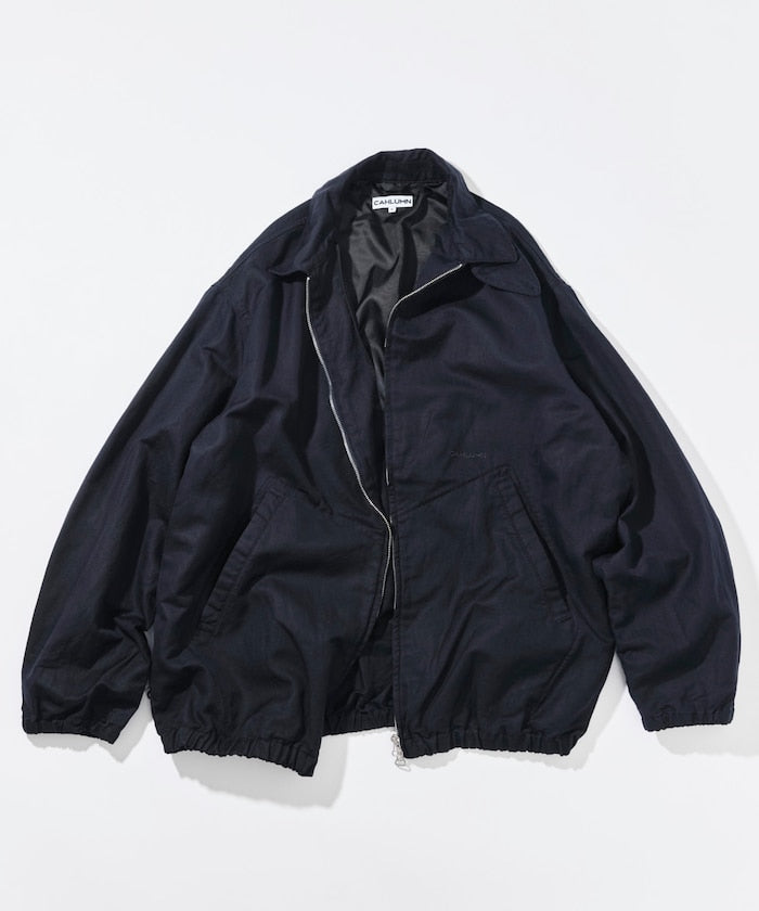 CAHLUMN Cotton Linen Harrington Jacket / 棉麻混紡 哈靈頓 立領外套