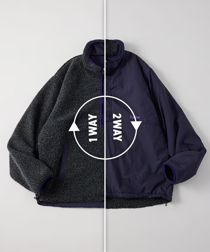 Foxfire × FREAK'S STORE / 尼龍刷毛雙面穿半拉鍊外套（日本聯名限定）