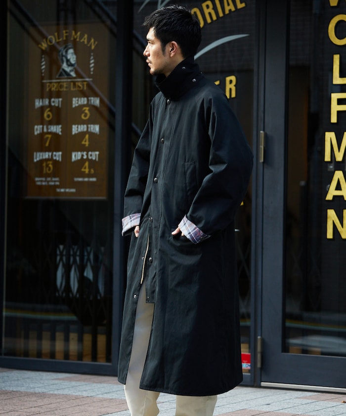 Barbour × FREAK'S STORE / 別注 SNOWDON 長版立領外套