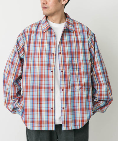Snow Peak Snow Peak Apparel　FADE CHECK BREEZY SHIRTS / 淡色漸層格紋透氣襯衫