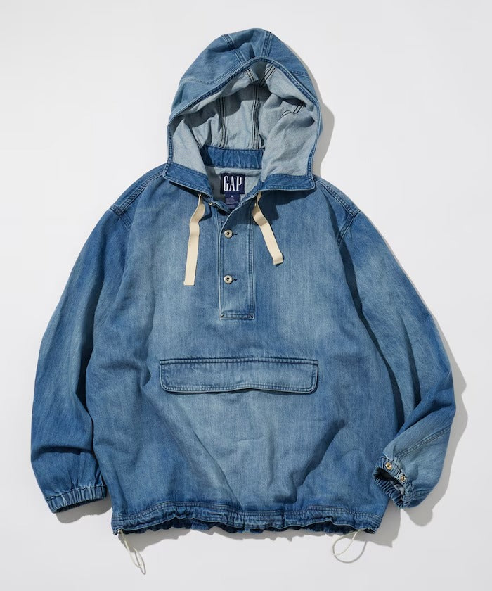 GAP × FREAK'S STORE / 丹寧半拉鍊套頭外套（日本聯名限定）
