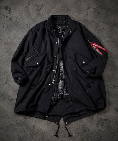 ALPHA INDUSTRIES × NANGA × FREAK'S STORE / 3WAY M-65可拆羽絨 內膽魚尾 派克大衣外套（日本聯名限定）