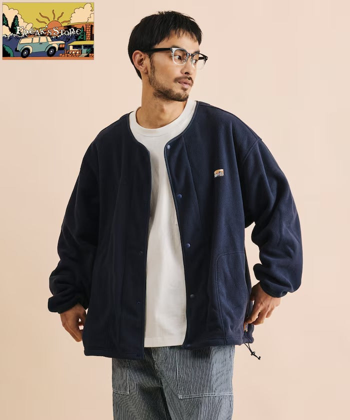 FREAK'S STORE / 寬鬆刷毛按扣開襟外套
