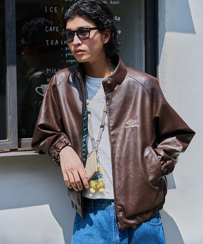 UMBRO / LEATHERETTE Stand Collar Blouson 立領外套