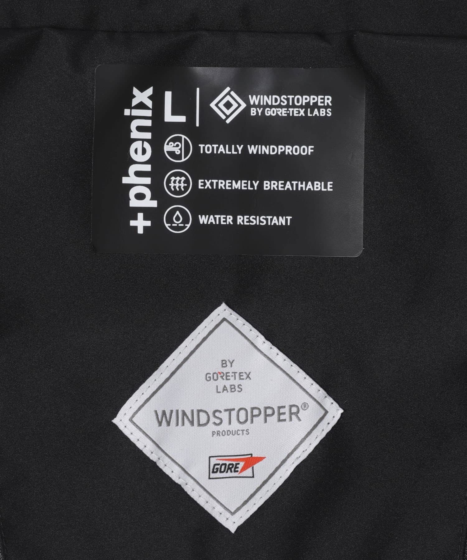 +phenix WINDSTOPPER by GORE-TEX LABS 立領防風外套