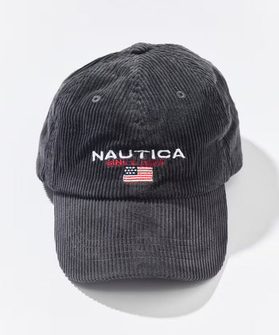 NAUTICA / 旗幟標誌刺繡燈芯絨棒球帽