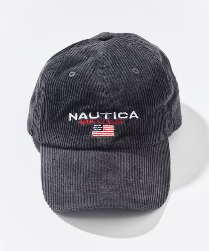 NAUTICA / 旗幟標誌刺繡燈芯絨棒球帽