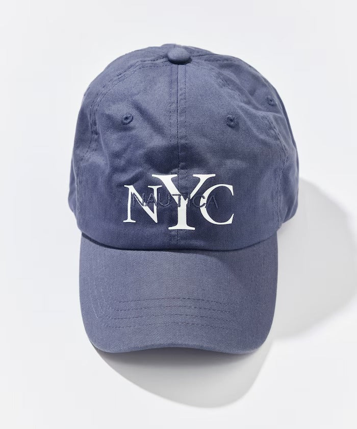 NAUTICA / NYC刺繡標誌斜紋棒球帽