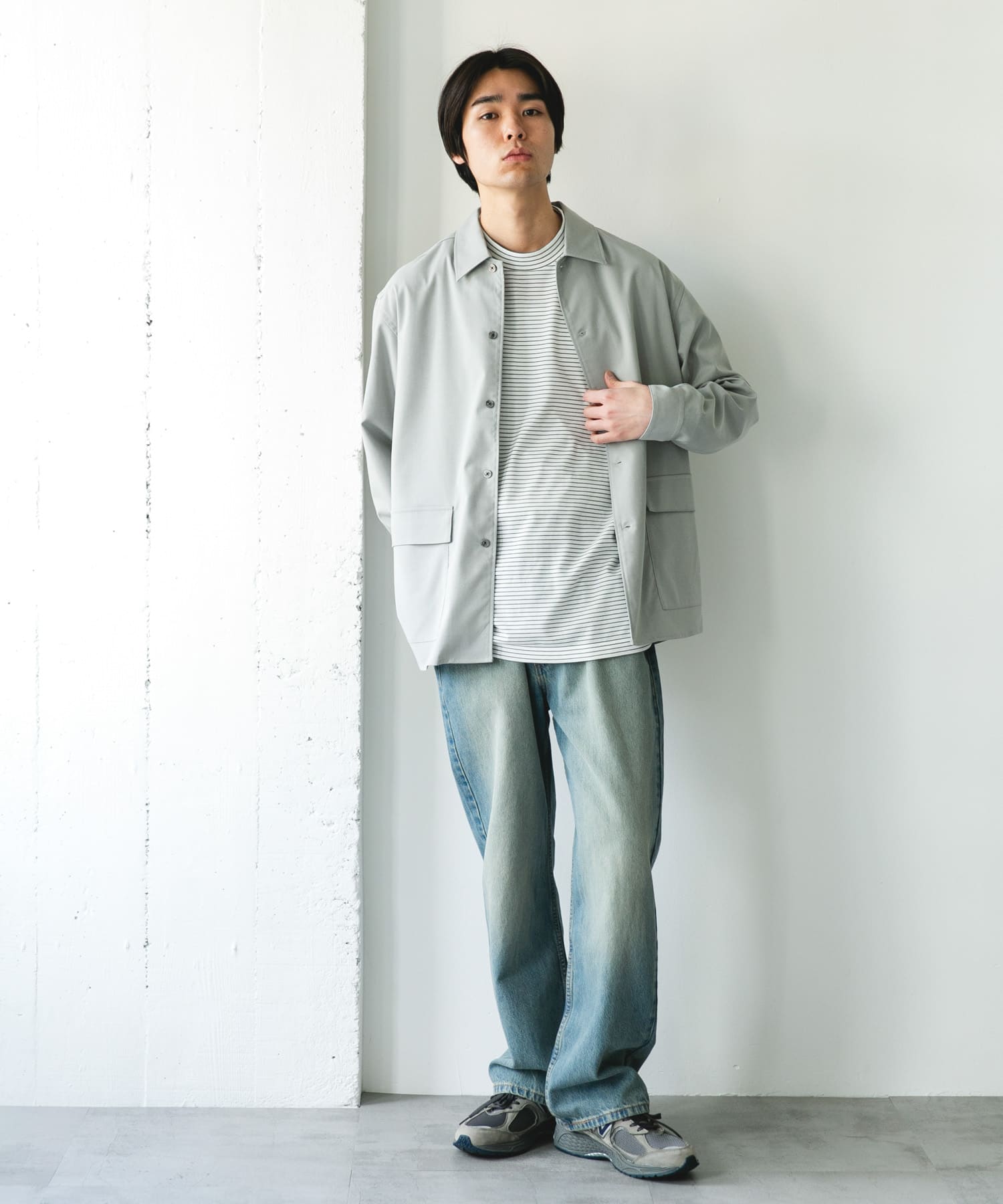 URBAN RESEARCH / 輕量羊毛質感襯衫外套