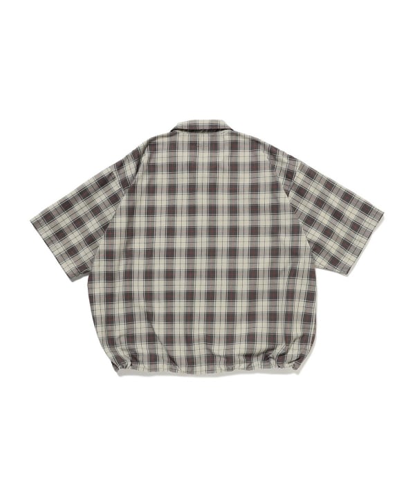 BEAMS Check Zip Up Shirt / 短版格紋拉鍊襯衫外套