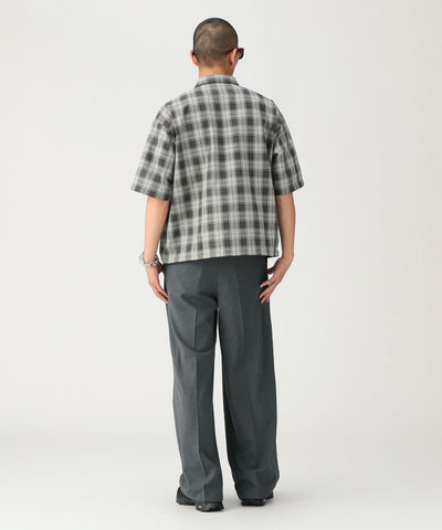 BEAMS Check Zip Up Shirt / 短版格紋拉鍊襯衫外套