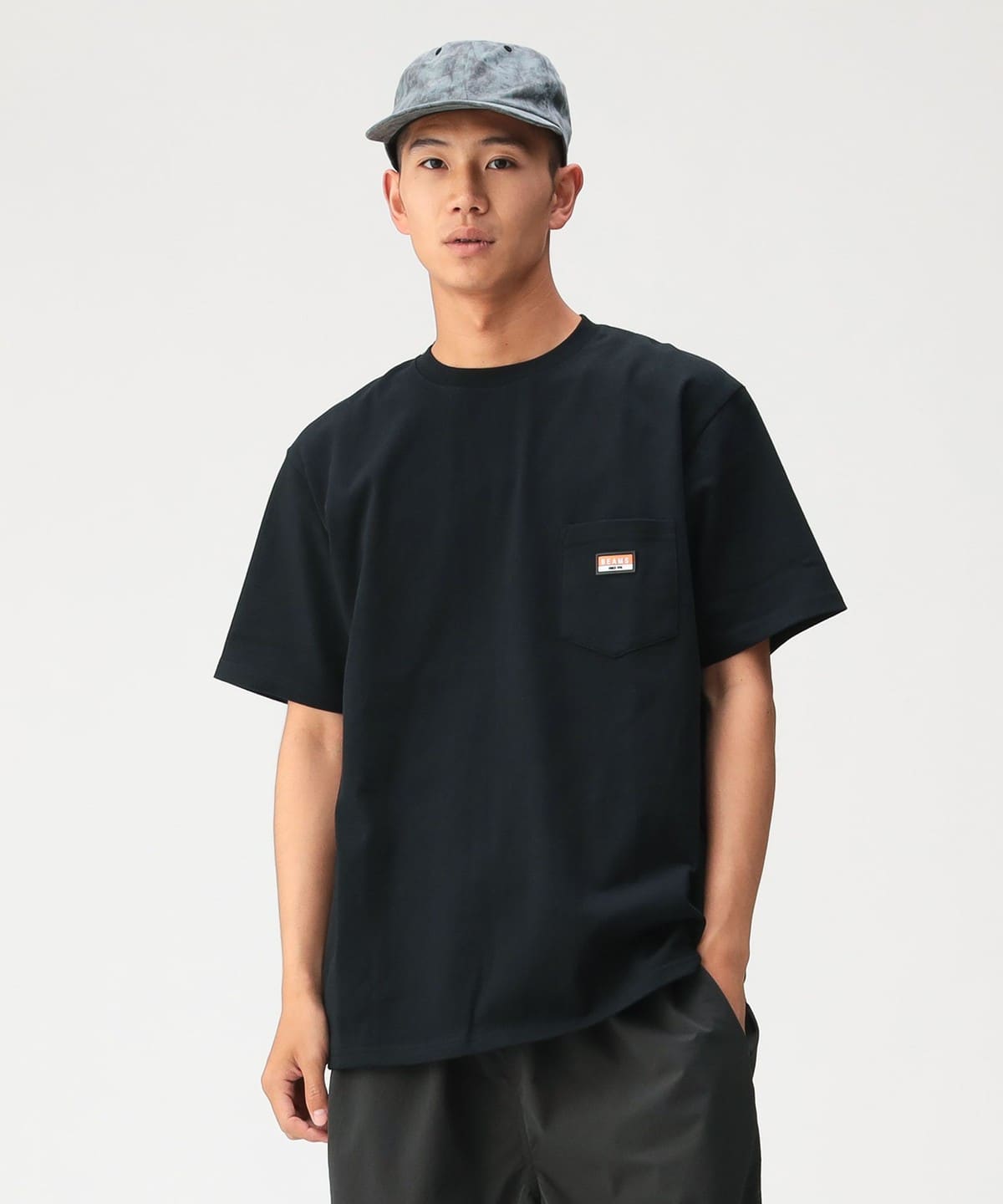 BEAMS / 重磅 矽膠小標 短袖 T 恤