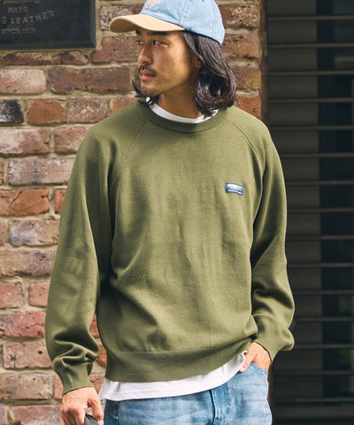 THE CRAFT CREW PRODUCTS / 厚磅 插肩袖 圓領針織衫（靜電防止．可機洗）