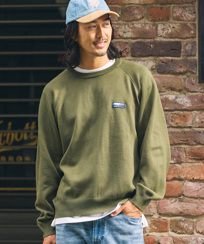THE CRAFT CREW PRODUCTS / 厚磅 插肩袖 圓領針織衫（靜電防止．可機洗）