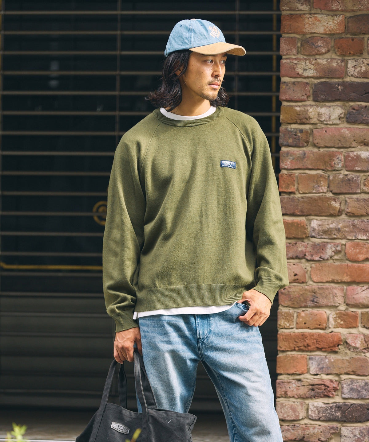 THE CRAFT CREW PRODUCTS / 厚磅 插肩袖 圓領針織衫（靜電防止．可機洗）