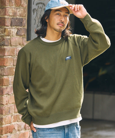 THE CRAFT CREW PRODUCTS / 厚磅 插肩袖 圓領針織衫（靜電防止．可機洗）