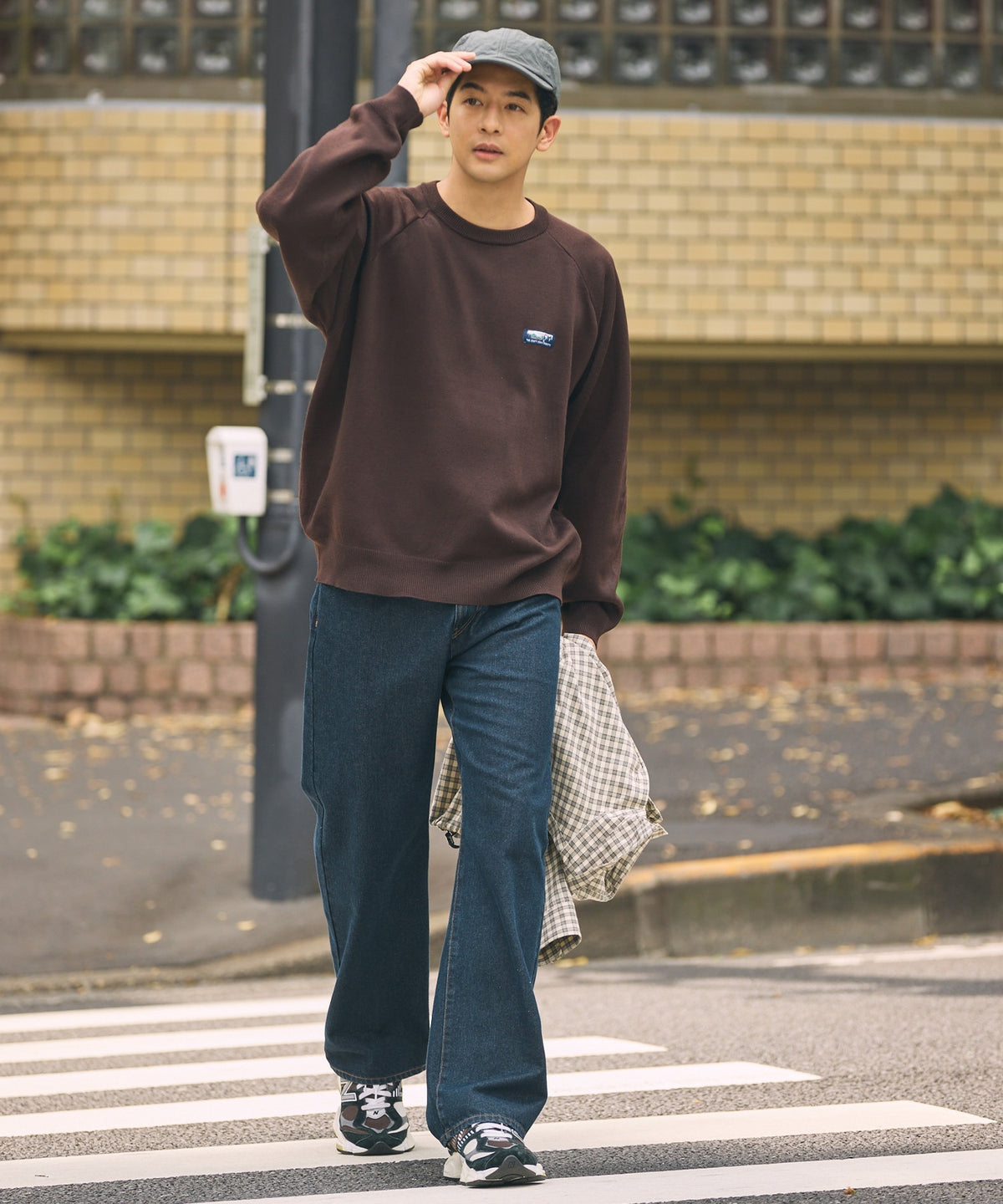 THE CRAFT CREW PRODUCTS / 厚磅 插肩袖 圓領針織衫（靜電防止．可機洗）