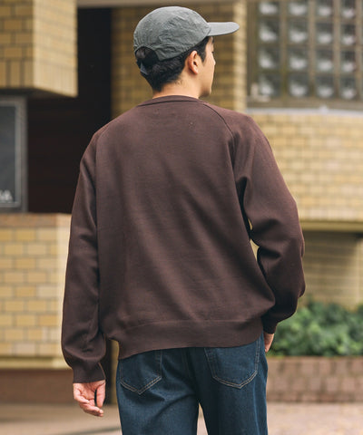 THE CRAFT CREW PRODUCTS / 厚磅 插肩袖 圓領針織衫（靜電防止．可機洗）