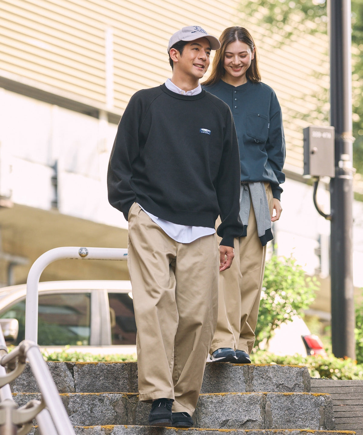 THE CRAFT CREW PRODUCTS / 厚磅 插肩袖 圓領針織衫（靜電防止．可機洗）