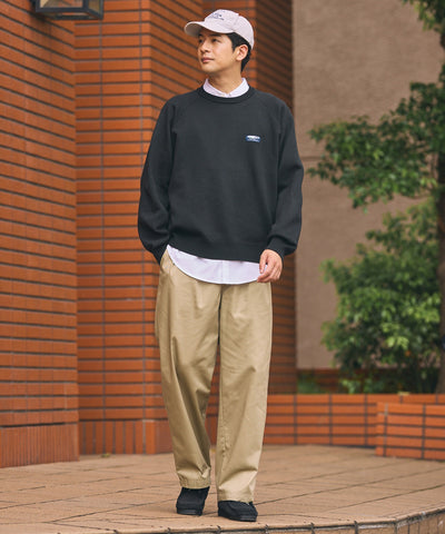 THE CRAFT CREW PRODUCTS / 厚磅 插肩袖 圓領針織衫（靜電防止．可機洗）