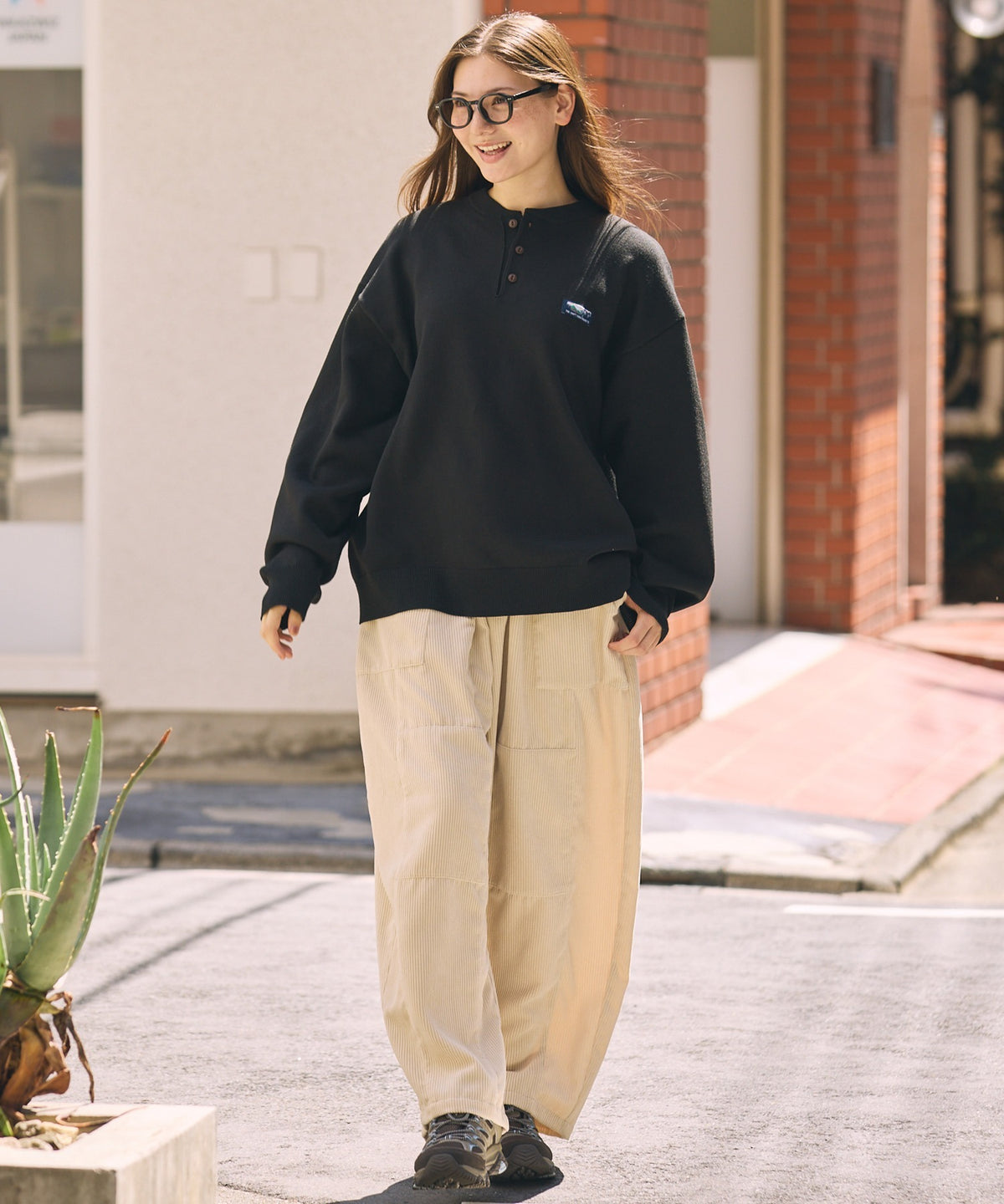 THE CRAFT CREW PRODUCTS / 厚磅亨利領寬版羅紋針織衫（可機洗抗靜電）