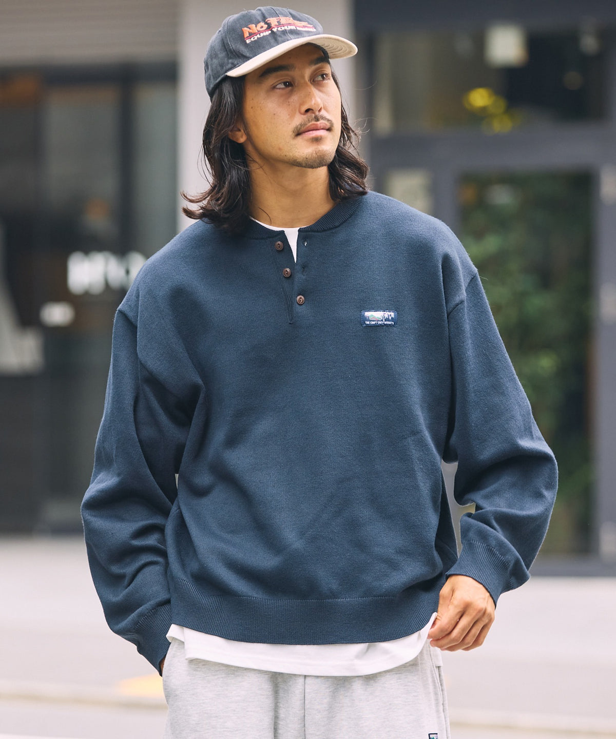 THE CRAFT CREW PRODUCTS / 厚磅亨利領寬版羅紋針織衫（可機洗抗靜電）