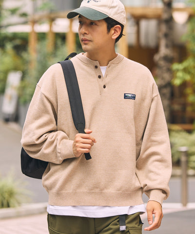 THE CRAFT CREW PRODUCTS / 厚磅亨利領寬版羅紋針織衫（可機洗抗靜電）